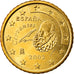 Spagna, 50 Euro Cent, 2002, Madrid, SPL, Ottone, KM:1045
