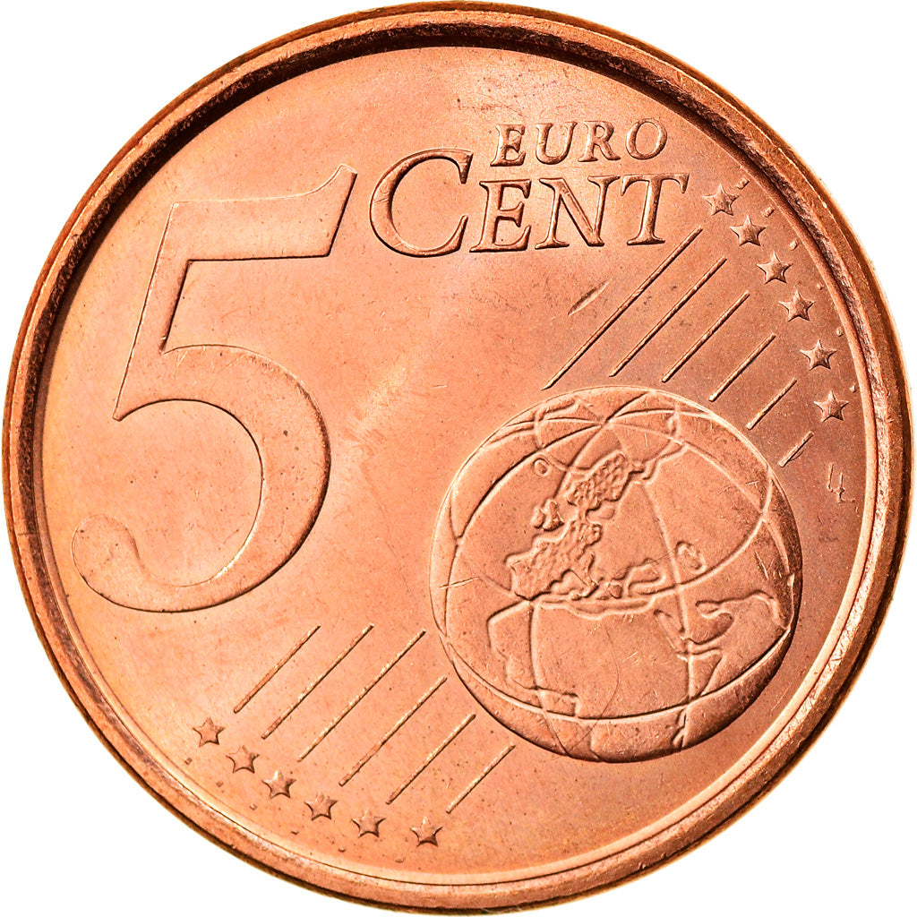 Spain, 5 Euro Cent, 2002, Madrid, MS(63), Copper Plated Steel, KM:1042