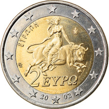 Greece, 2 Euro, 2002, Athens, BU, MS(63), Bi-Metallic, KM:188