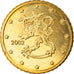 Finland, 50 Euro Cent, 2002, Vantaa, MS(63), Brass, KM:103