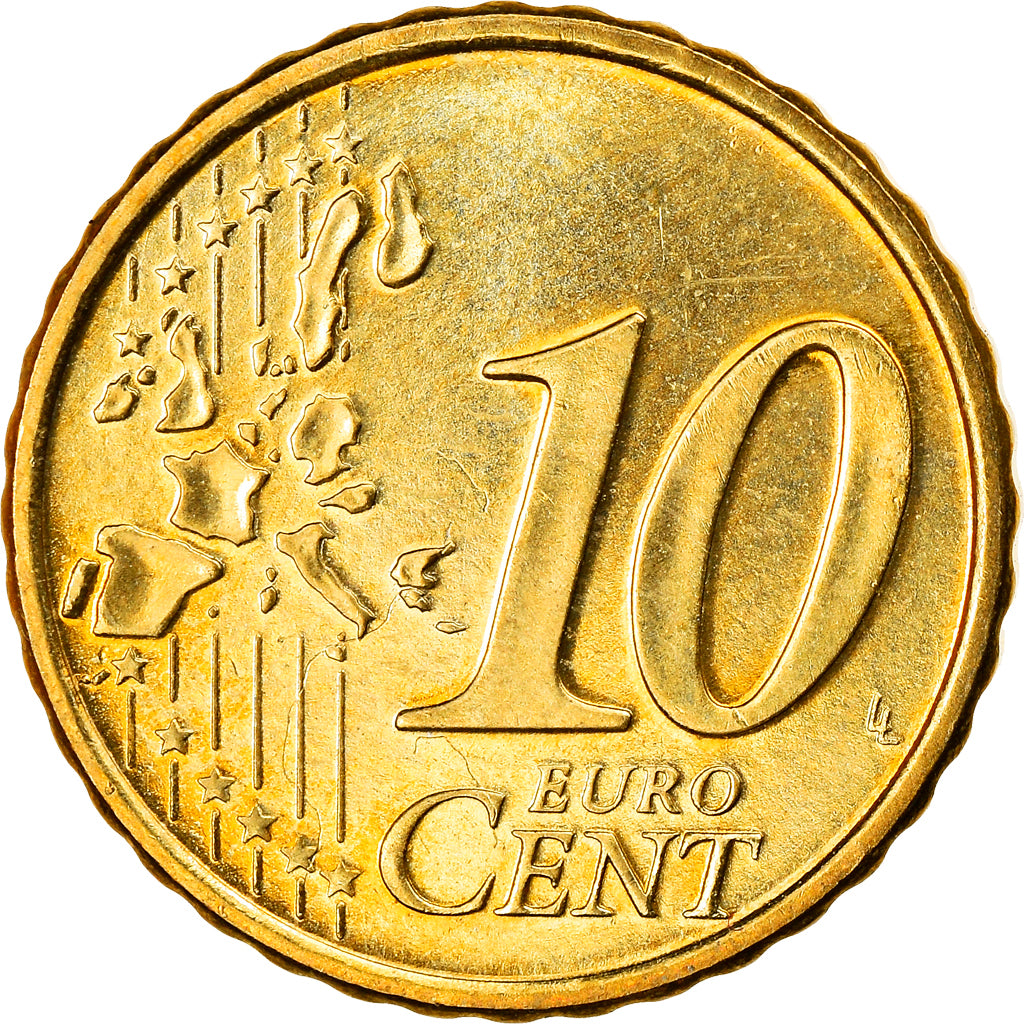 Finnland, 10 Euro Cent, 2002, Vantaa, UNZ, Messing, KM:101
