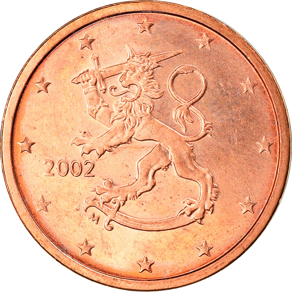 Finland, 2 Euro Cent, 2002, Vantaa, MS(63), Copper Plated Steel, KM:99