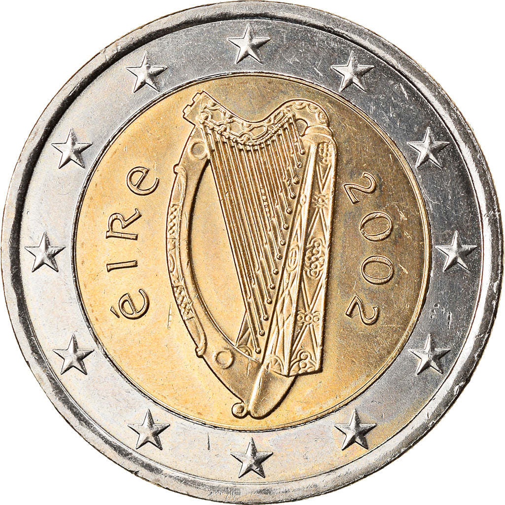 IRELAND REPUBLIC, 2 Euro, 2002, Sandyford, VZ, Bi-Metallic, KM:39