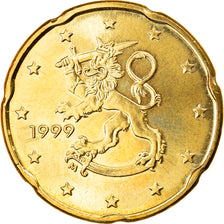 Finland, 20 Euro Cent, 1999, Vantaa, UNC-, Tin, KM:102