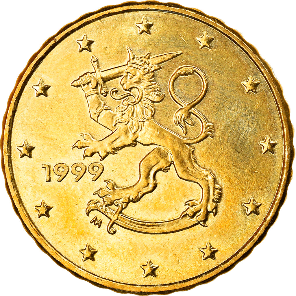 Finland, 10 Euro Cent, 1999, Vantaa, AU(50-53), Brass, KM:101