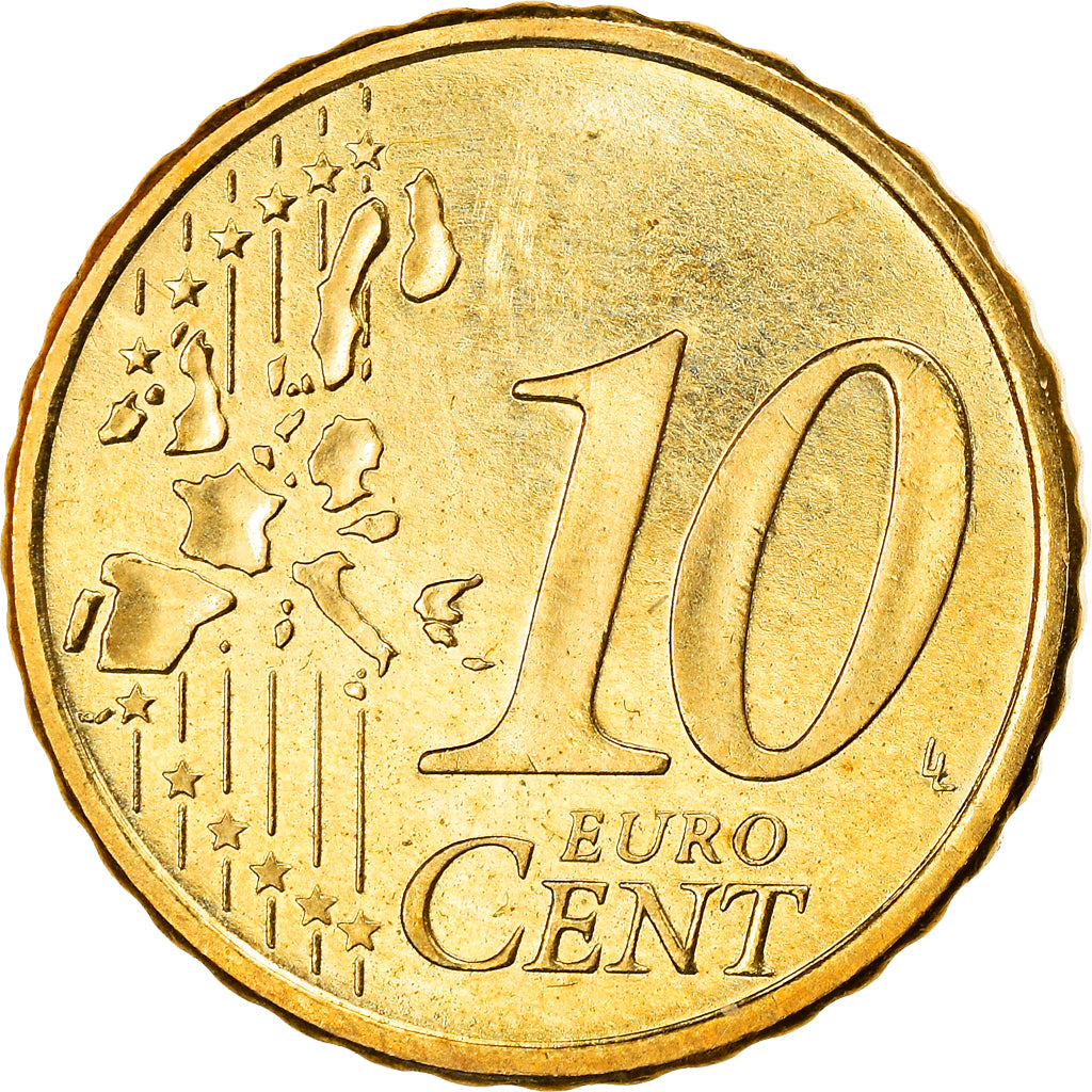 Finland, 10 Euro Cent, 1999, Vantaa, AU(50-53), Brass, KM:101