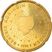Países Baixos, 20 Euro Cent, 1999, BE, MS(63), Latão, KM:New