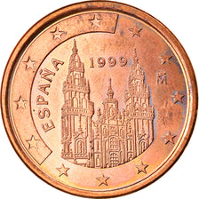 España, 5 Euro Cent, 1999, Madrid, MBC, Cobre chapado en acero, KM:1042