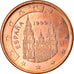 España, 5 Euro Cent, 1999, Madrid, MBC, Cobre chapado en acero, KM:1042