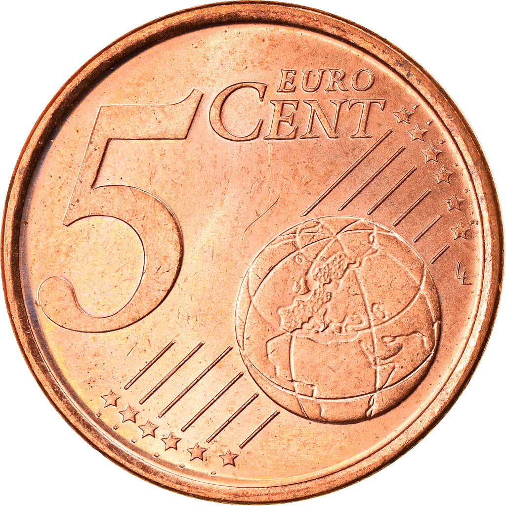 España, 5 Euro Cent, 1999, Madrid, MBC, Cobre chapado en acero, KM:1042
