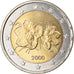 Finlandia, 2 Euro, 2000, Vantaa, BB+, Bi-metallico, KM:105