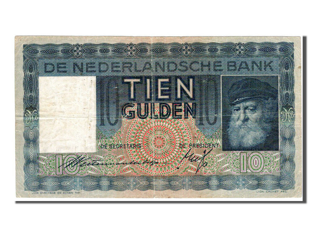Netherlands, 10 Gulden, 1939, KM #49, VF(30-35), 6RH067030