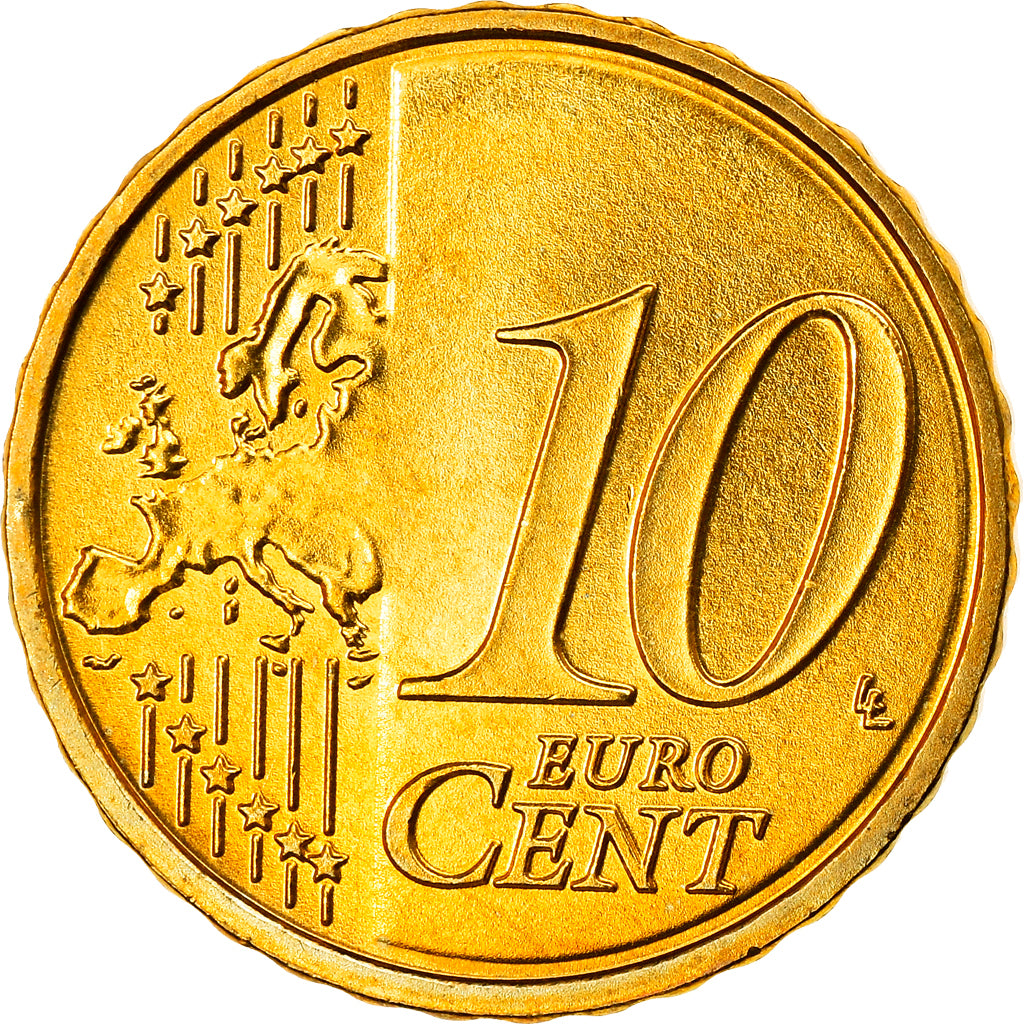 ALEMANHA - REPÚBLICA FEDERAL, 10 Euro Cent, 2010, Hambourg, MS(63), Latão