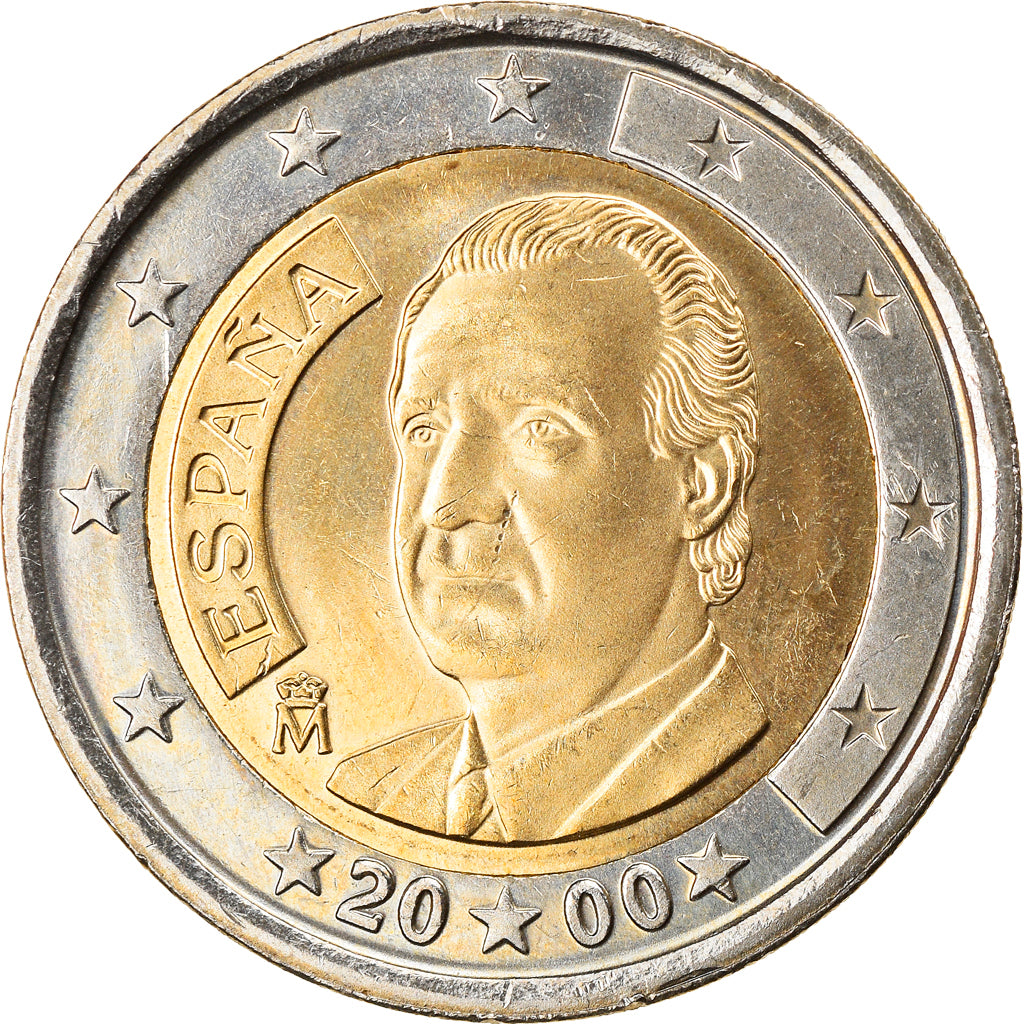 Spain, 2 Euro, 2000, Madrid, MS(63), Bi-Metallic, KM:1047