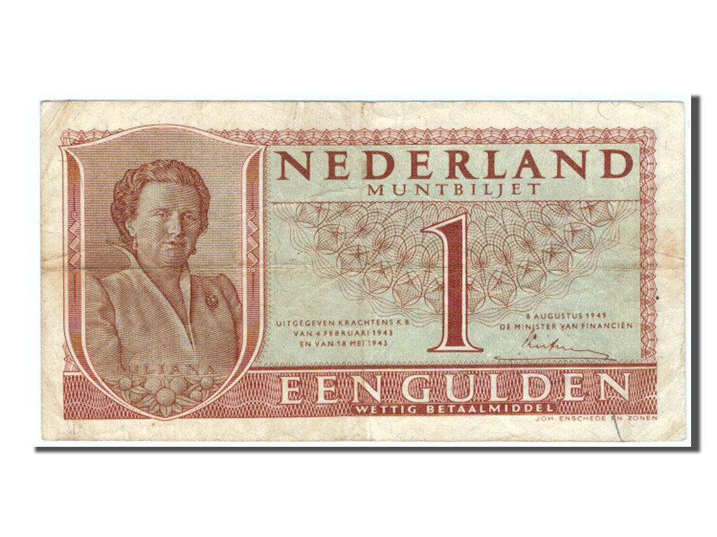 Banknote, Netherlands, 1 Gulden, 1949, EF(40-45)