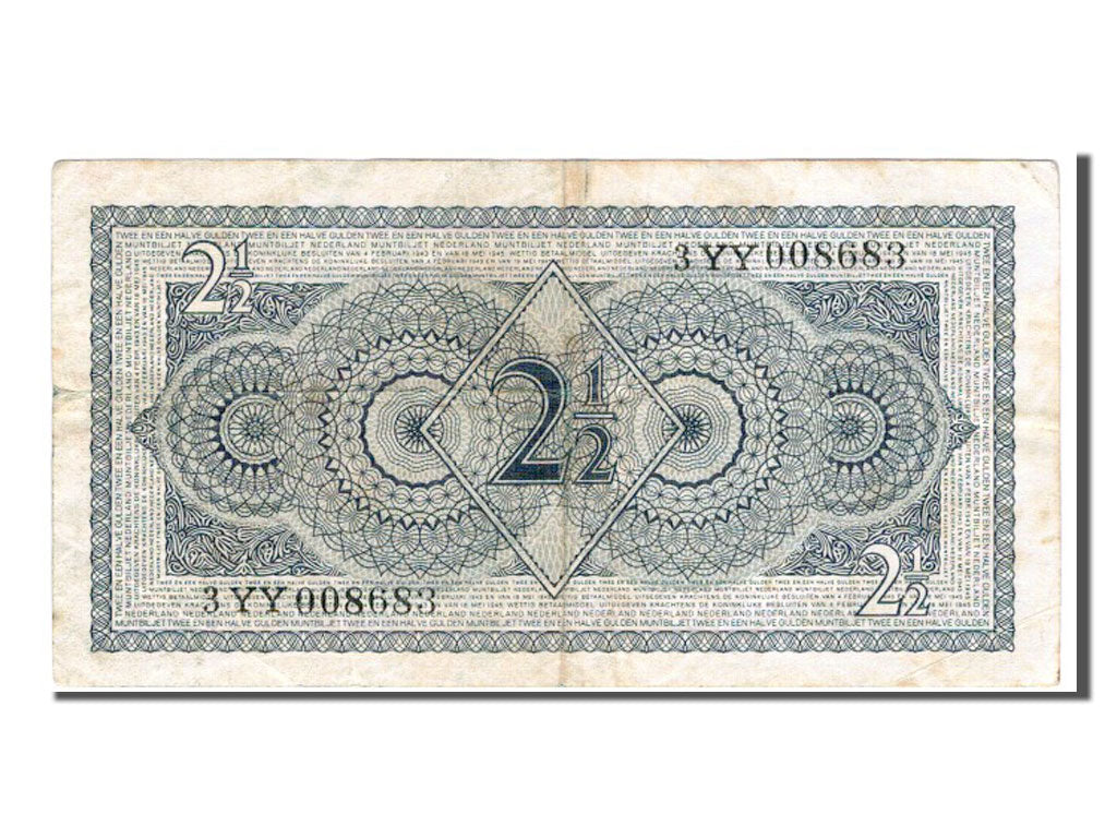 Biljet, Nederland, 2 1/2 Gulden, 1949, TTB