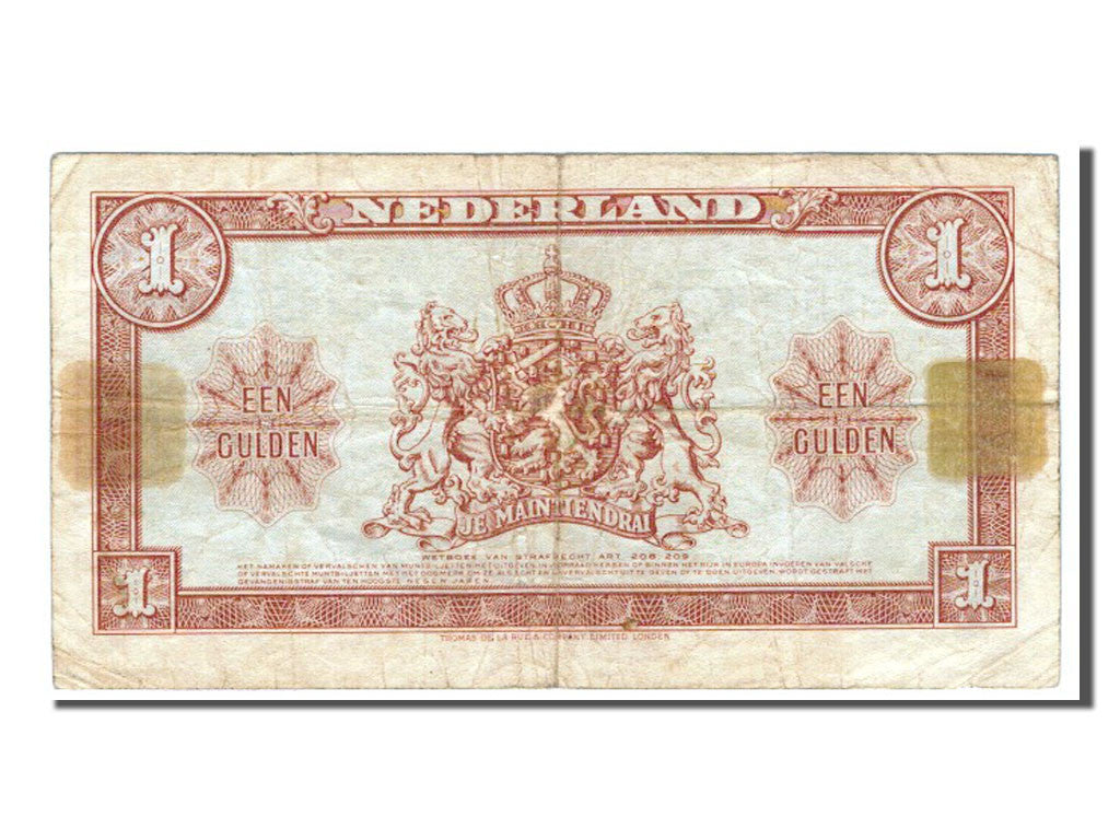 Biljet, Nederland, 1 Gulden, 1945, TB