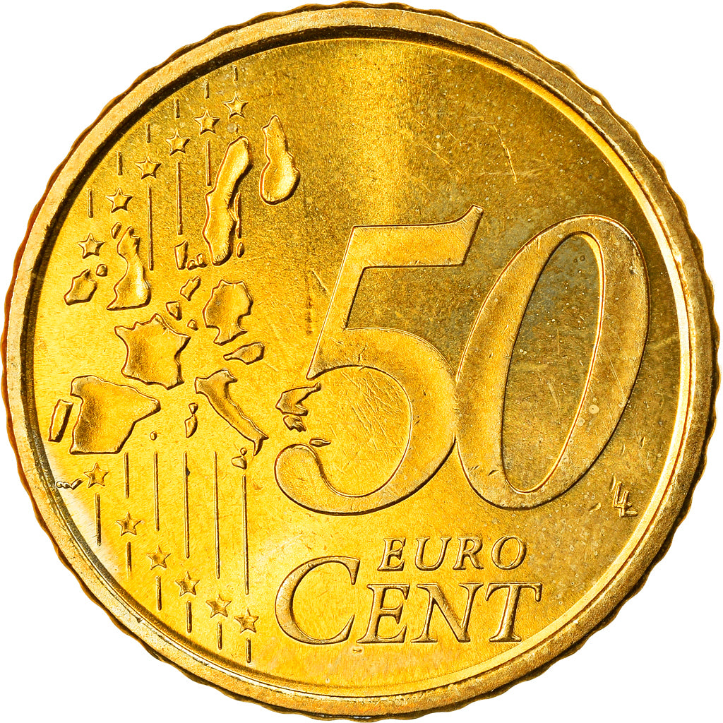 Spain, 50 Euro Cent, 2003, Madrid, MS(63), Brass, KM:1045