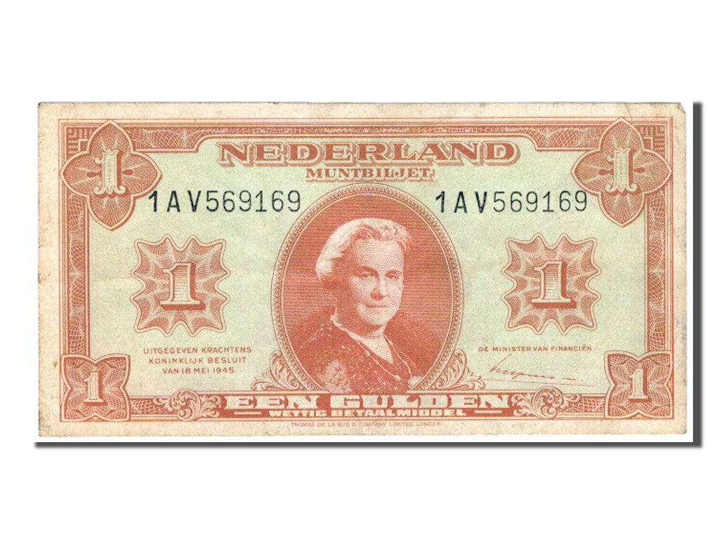 Banknote, Netherlands, 1 Gulden, 1945, EF(40-45)