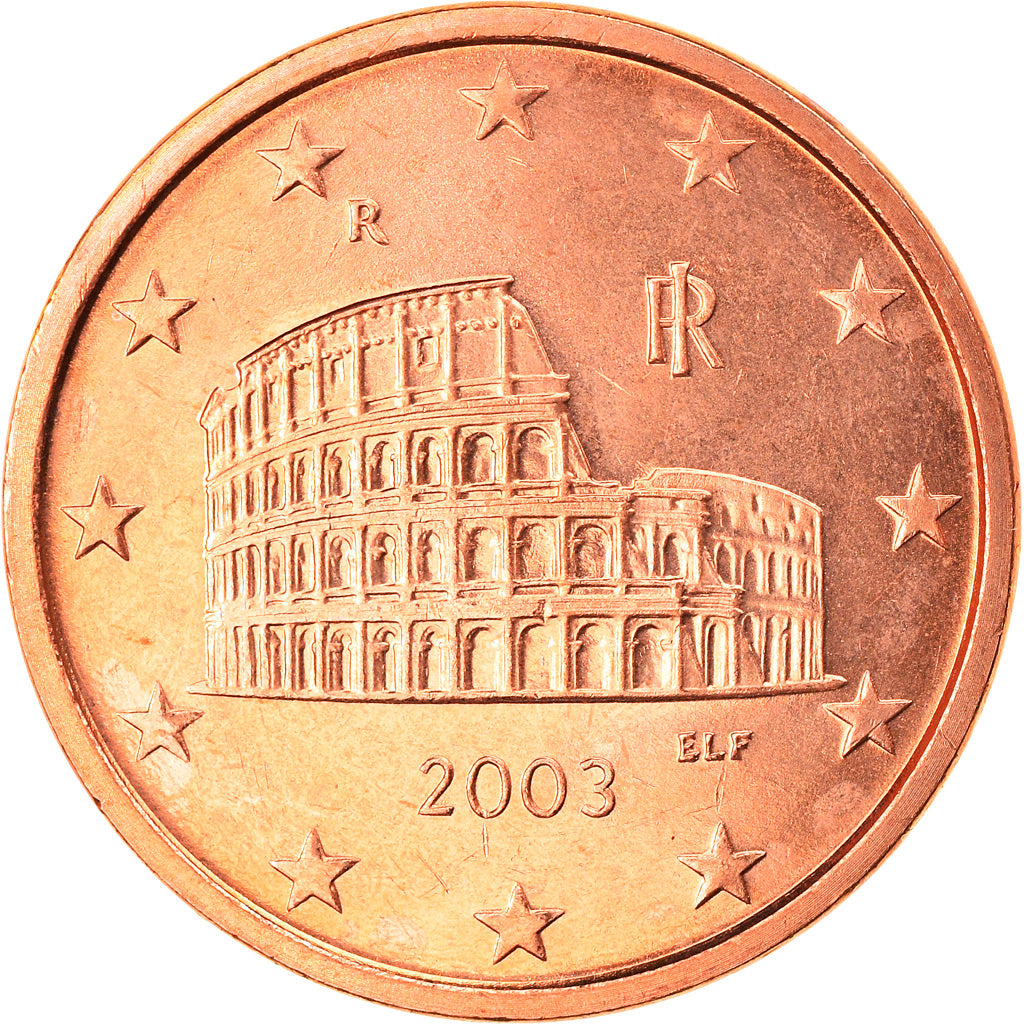 Italy, 5 Euro Cent, 2003, Rome, MS(63), Copper Plated Steel, KM:212