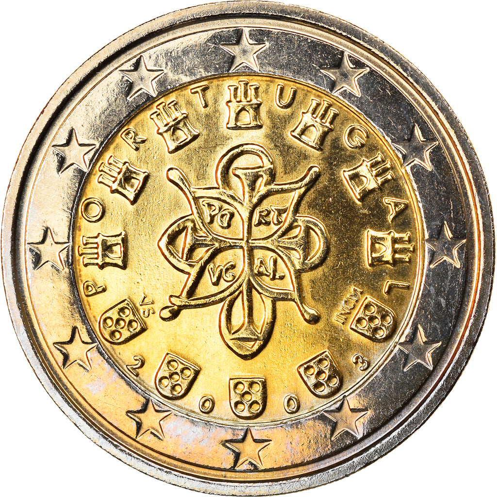Portugal, 2 Euro, 2003, Lisbon, MS(63), Bi-Metallic, KM:747