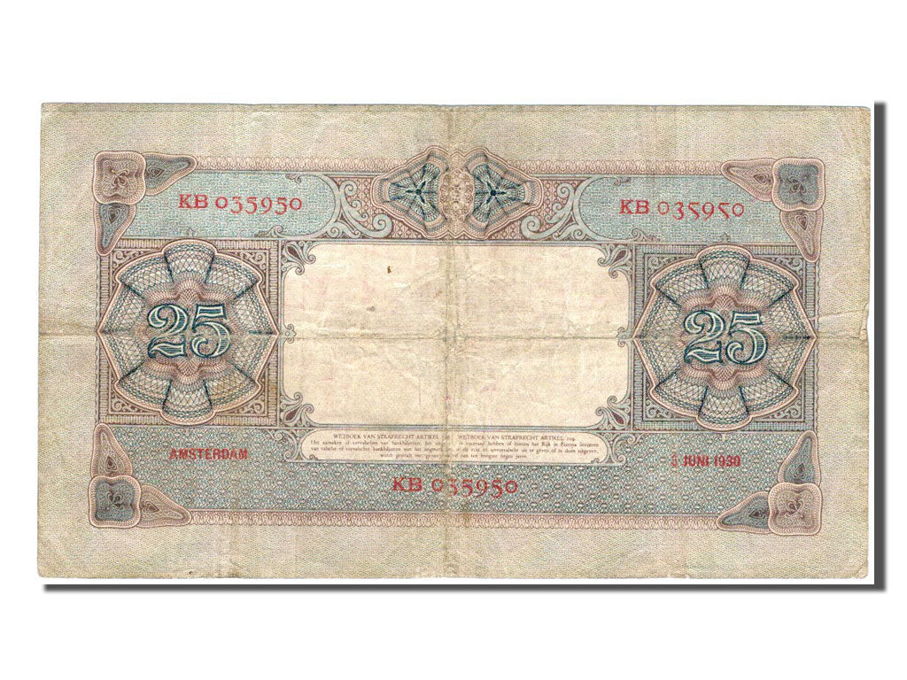 Netherlands, 25 Gulden, 1930, KM #46, VF(20-25), KB