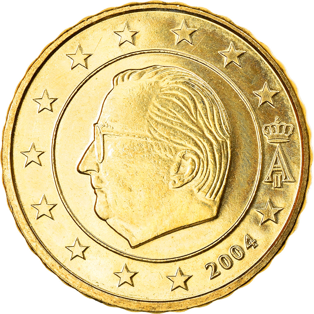 Belgium, 10 Euro Cent, 2004, Brussels, MS(63), Brass, KM:227