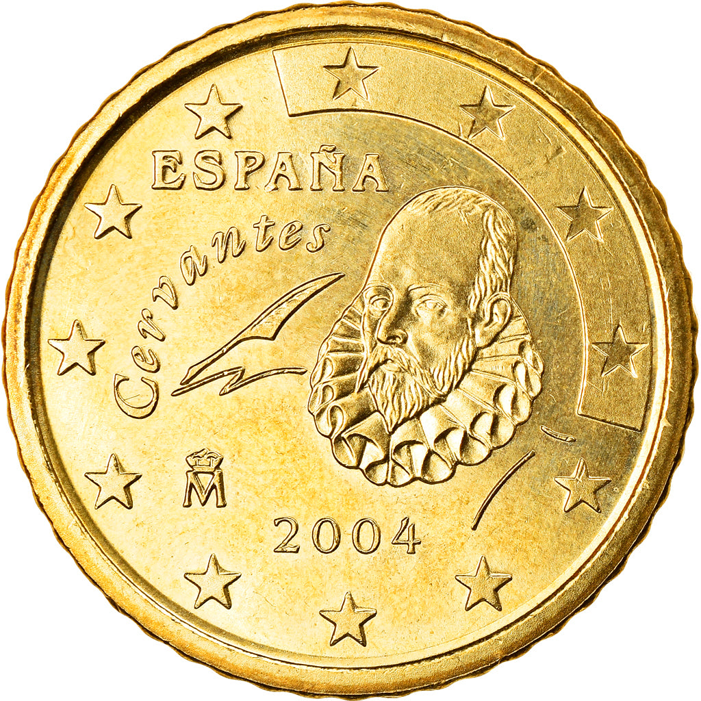 Spain, 50 Euro Cent, 2004, Madrid, MS(63), Brass, KM:1045