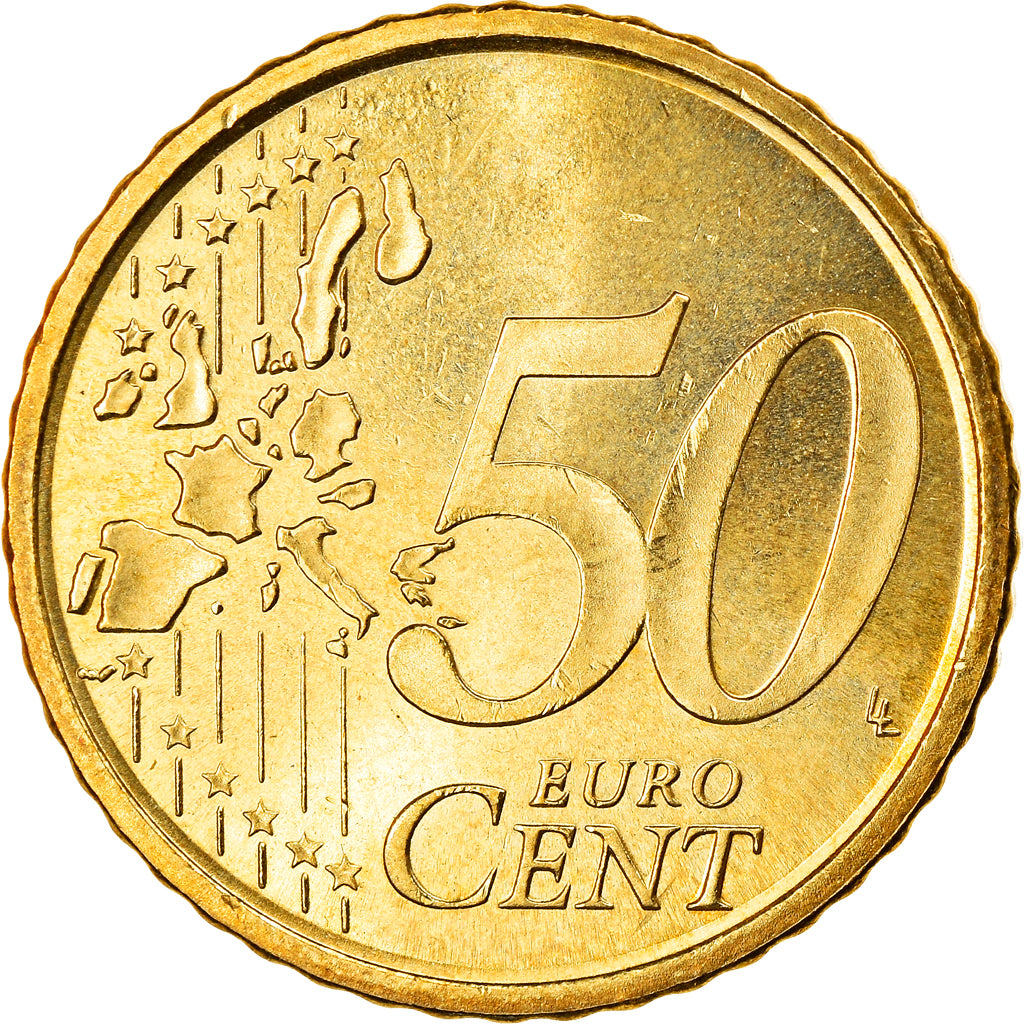 Spain, 50 Euro Cent, 2004, Madrid, MS(63), Brass, KM:1045