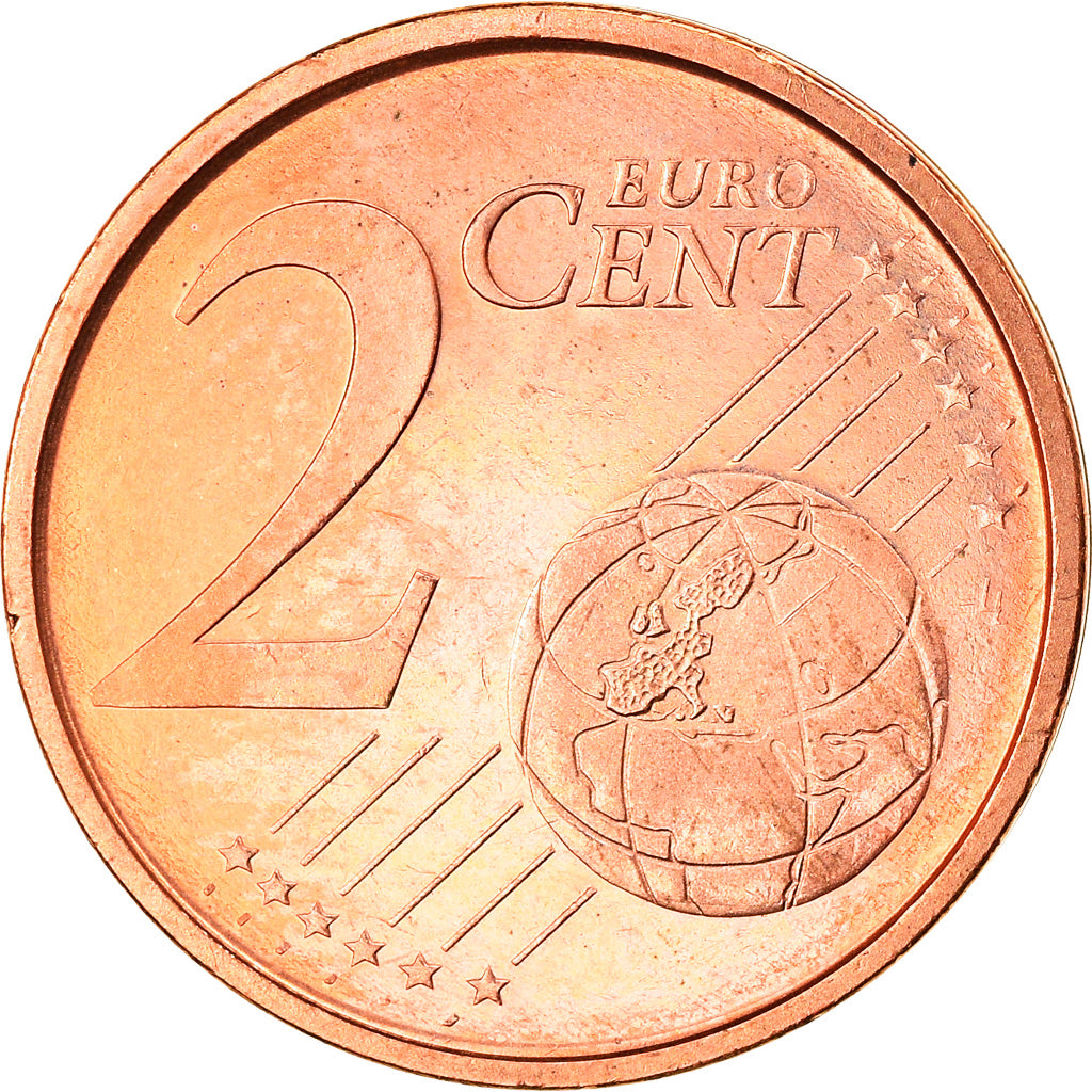 Spagna, 2 Euro Cent, 2004, Madrid, BB+, Acciaio placcato rame, KM:1041