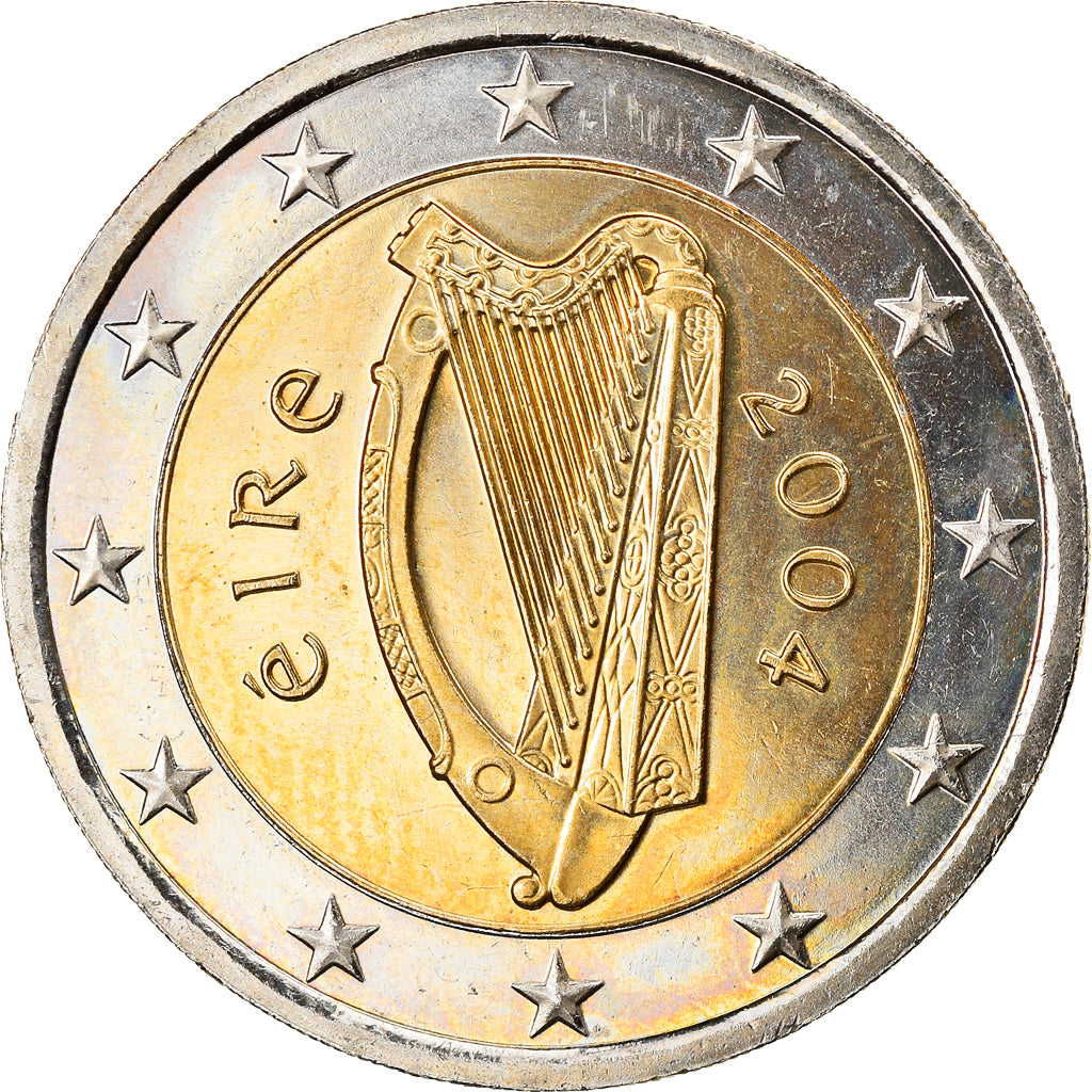 REPÚBLICA DE IRLANDA, 2 Euro, 2004, Sandyford, SC, Bimetálico, KM:39
