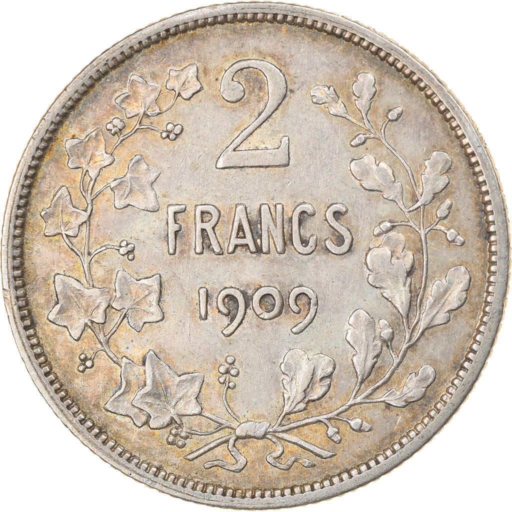 Coin, Belgium, 2 Francs, 2 Frank, 1904, AU(50-53), Silver, KM:58.1