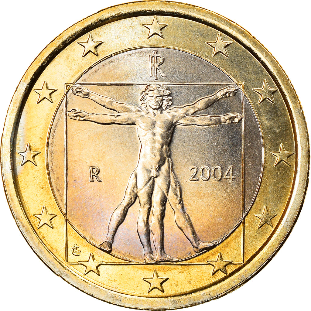 Italy, Euro, 2004, Rome, MS(63), Bi-Metallic, KM:216