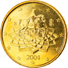Italy, 50 Euro Cent, 2004, Rome, MS(63), Brass, KM:215