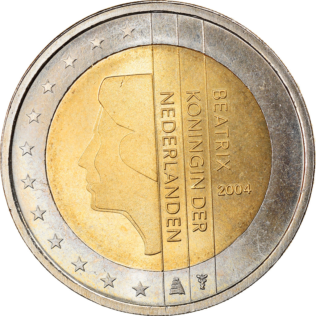Netherlands, 2 Euro, 2004, Utrecht, AU(50-53), Bi-Metallic, KM:241