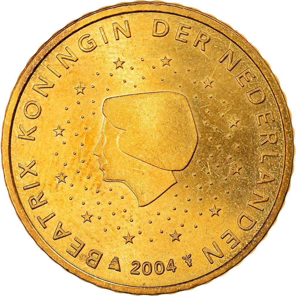 Países Bajos, 50 Euro Cent, 2004, Utrecht, MBC+, Latón, KM:239