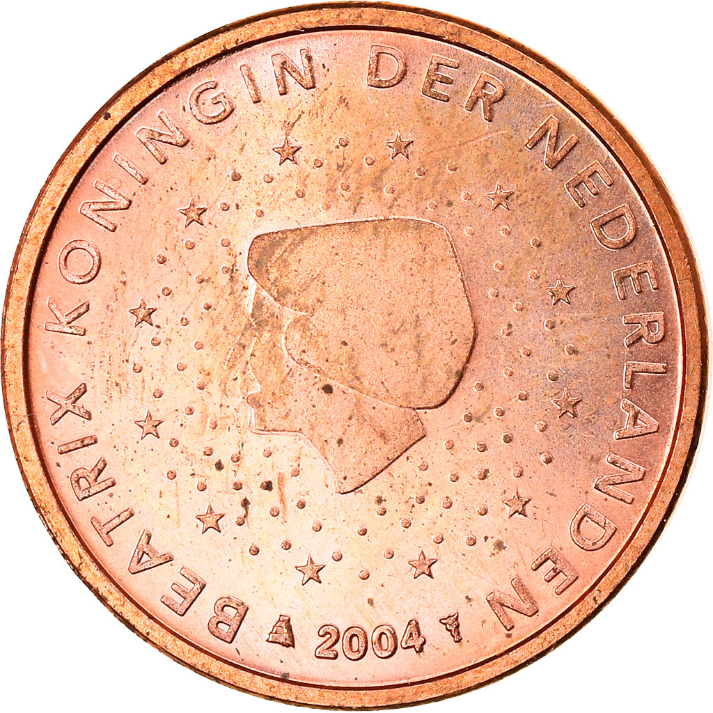 Países Bajos, Euro Cent, 2004, Utrecht, MBC, Cobre chapado en acero, KM:234