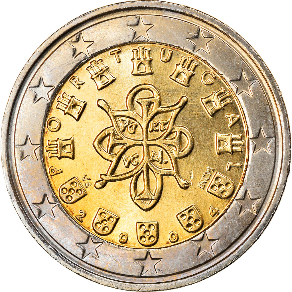 Portugal, 2 Euro, 2004, Lisbon, AU(50-53), Bi-Metallic, KM:747