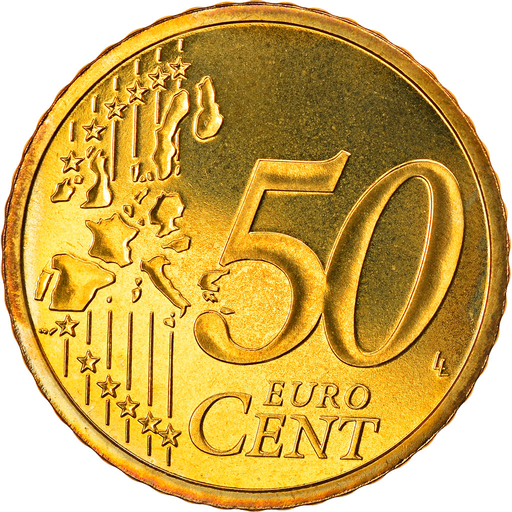Monaco, 50 Euro Cent, Prince Rainier III, 2004, Paris, BE, MS(65-70), Brass