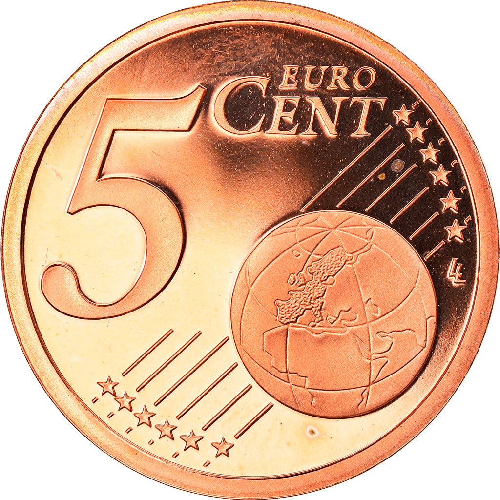 Monaco, 5 Euro Cent, 2004, Paris, BE, MS(65-70), Copper Plated Steel, KM:169