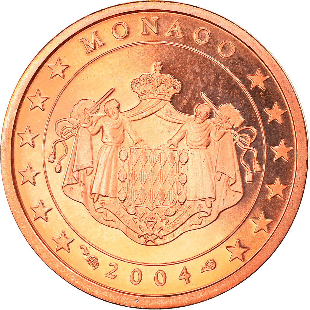 Monaco, 2 Euro Cent, 2004, Paris, BE, FDC, Copper Plated Steel, KM:168
