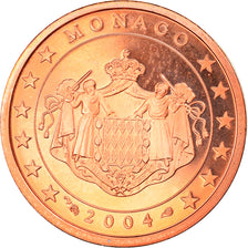 Monaco, 2 Euro Cent, 2004, Paris, BE, FDC, Copper Plated Steel, KM:168