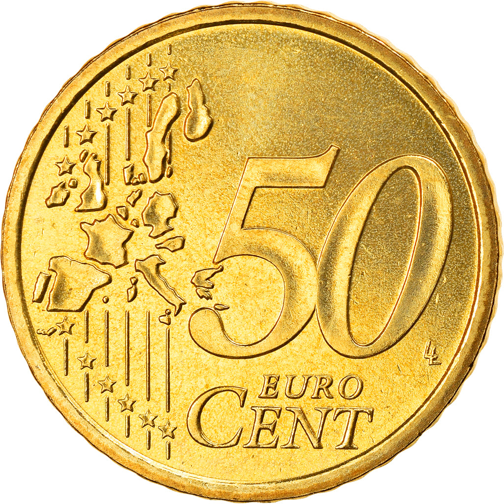 San Marino, 50 Euro Cent, 2004, Rome, MS(63), Brass, KM:445