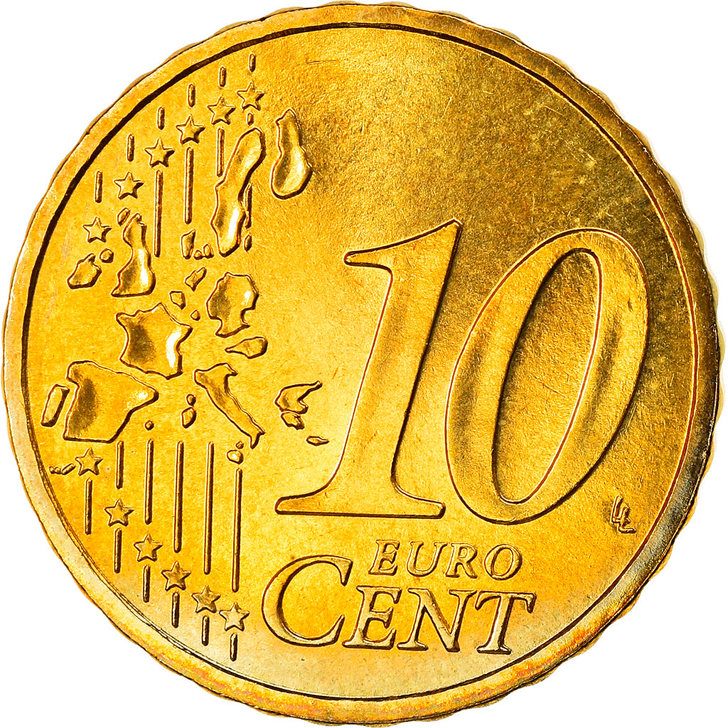 France, 10 Euro Cent, 2004, Paris, SPL, Laiton, Gadoury:4a, KM:1285