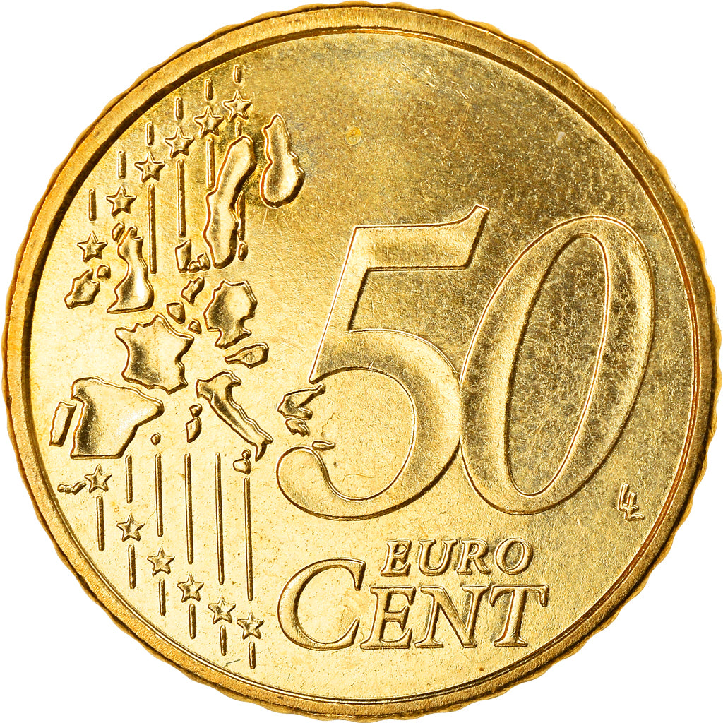 Belgium, 50 Euro Cent, 2005, Brussels, MS(63), Brass, KM:229