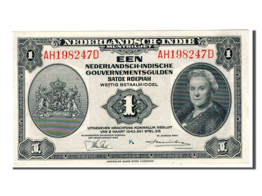 INDIE OLANDESI, 1 Gulden, 1943, SPL+