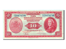 Netherlands Indies, 10 Gulden, 1943, KM #114a, AU(55-58), DZ