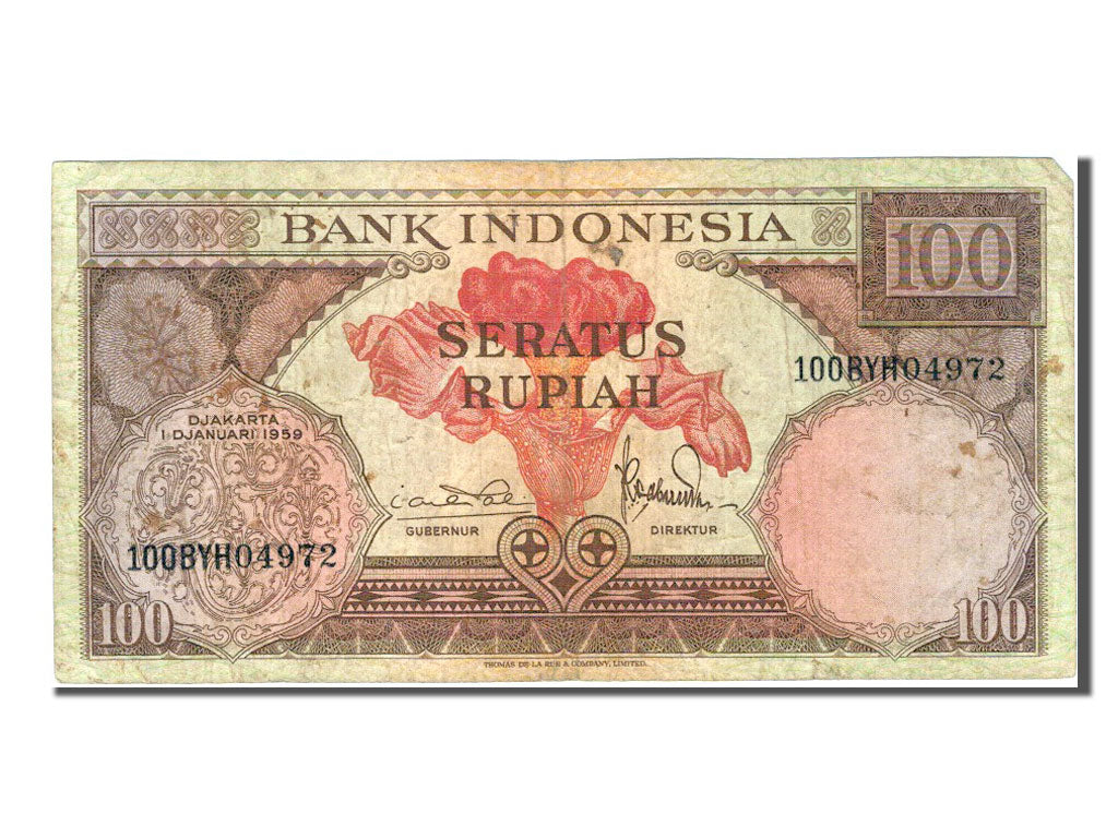 Indonesia, 100 Rupiah, 1959, KM #69, VF(30-35), 100BYH