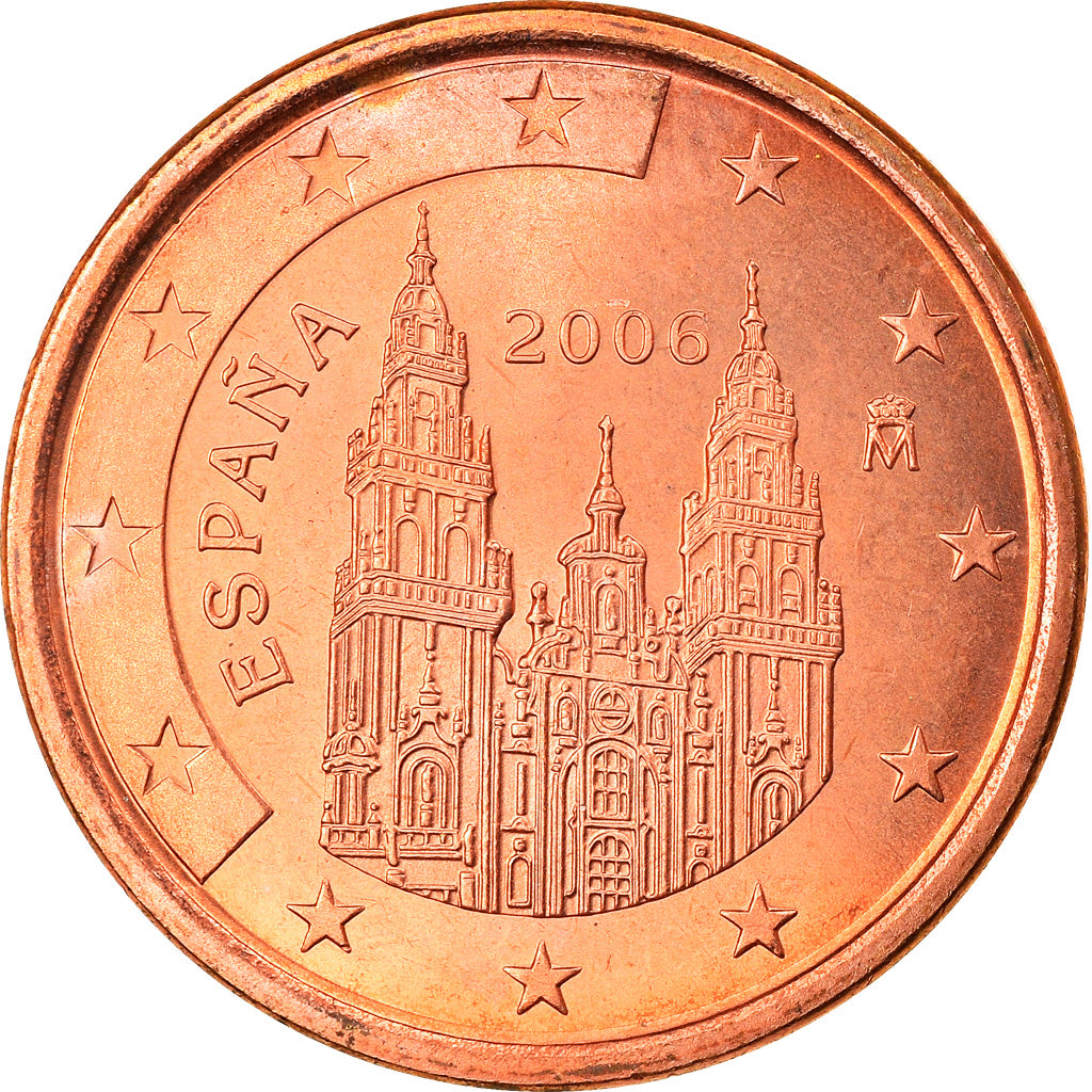 Spanje, 5 Euro Cent, 2006, Madrid, ZF+, Copper Plated Steel, KM:1042
