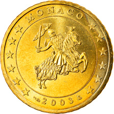 Monaco, 50 Euro Cent, Prince Rainier III, 2003, Paris, MS(63), Brass